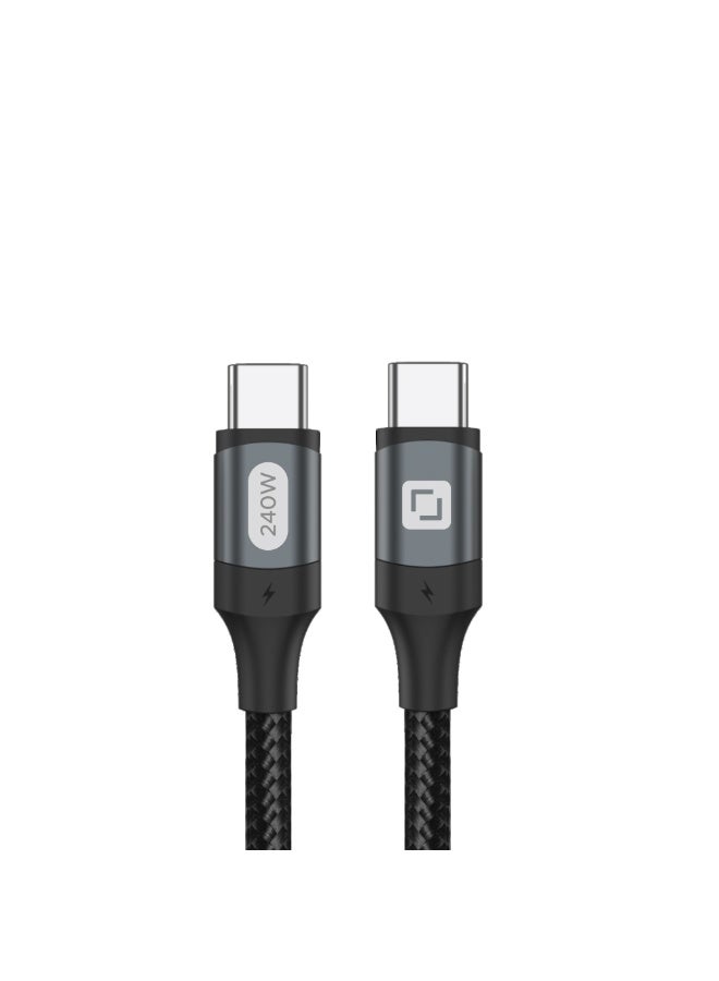 LYCKA P Cord Thunder – 240W Type-C to Type-C Fast Charging & Data Sync Cable (1M, Black) - Image 1